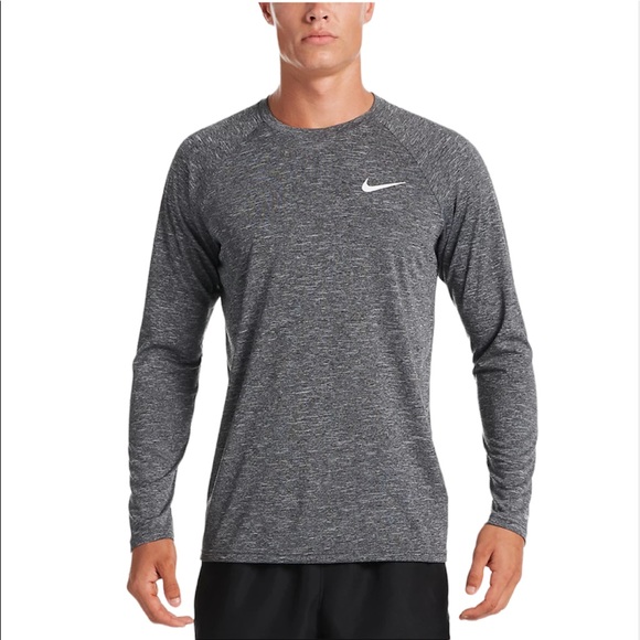 Nike Other - Nike Dri-FIT UPF 40+ Hydroguard Heathered Long Sleeve Swim Tee